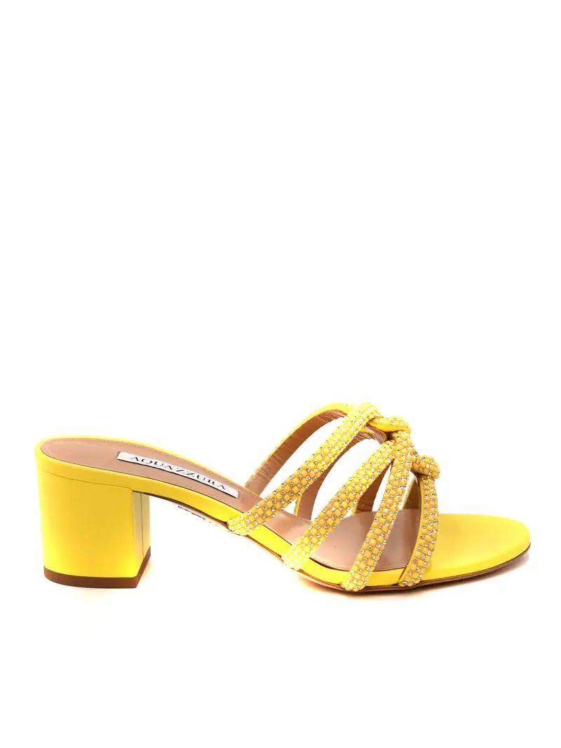 Sandali in pelle Giallo