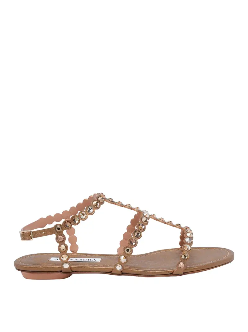 Aquazzura Sandali piatti Marrone 4185575