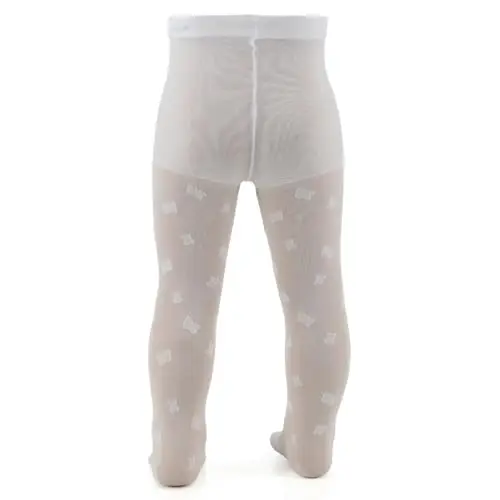 AQUILONE Collant Bella, Calzamaglia Neonato Velato con Ricamo Cuori, Cerimonia miniatura 3