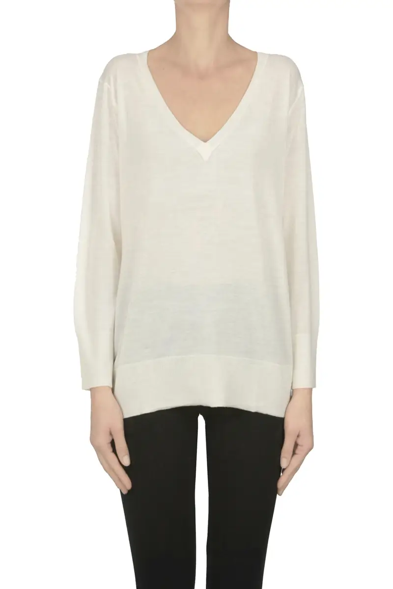 Pullover con scollatura a V
