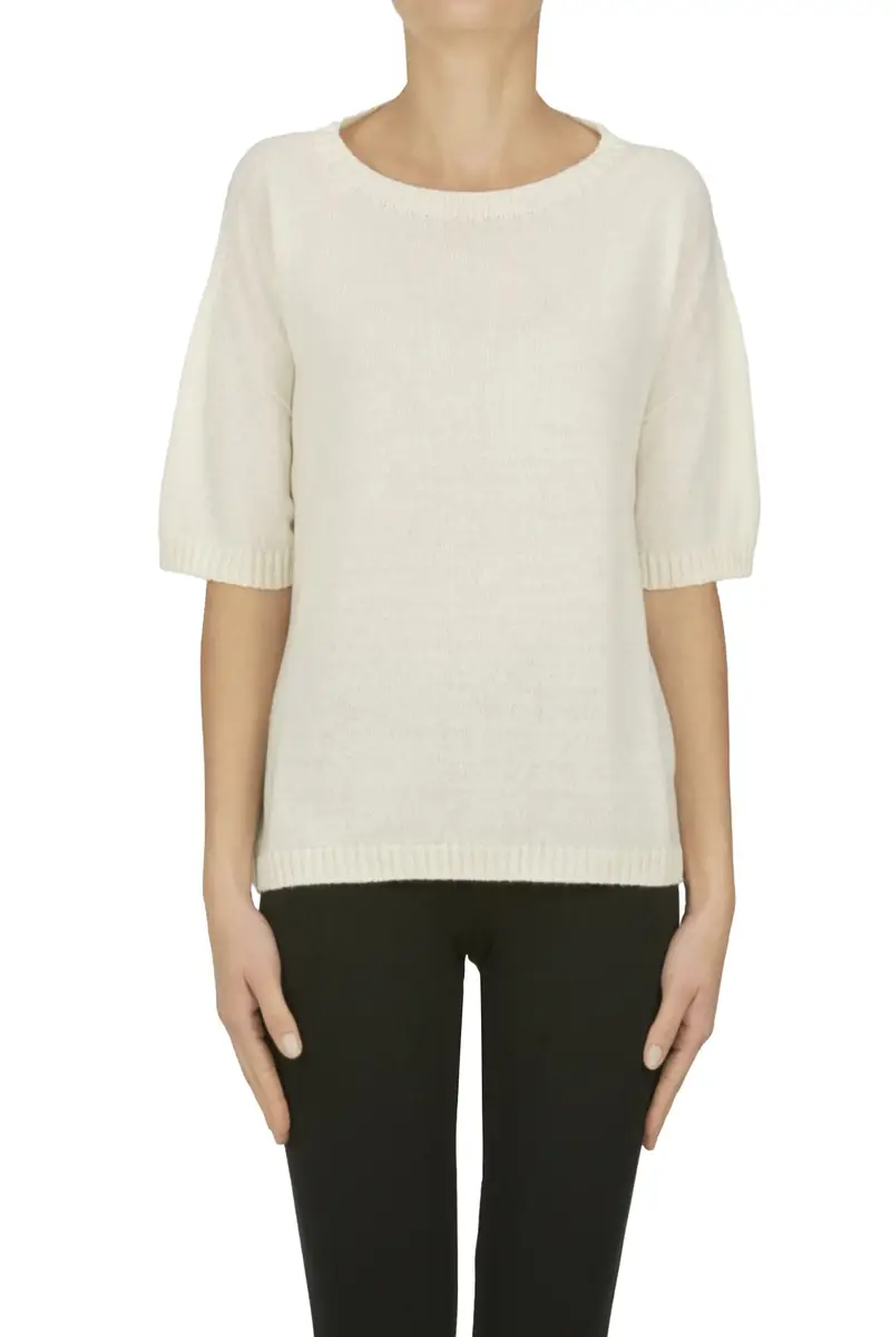 Pullover maniche corte in cashmere