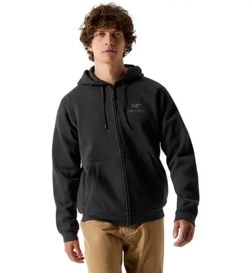 Emblem Fleece Full Zip Hoody M - felpa in pile - uomo Black