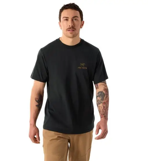 Kragg SL Cotton Bird Word SS M - T-shirt - uomo Black