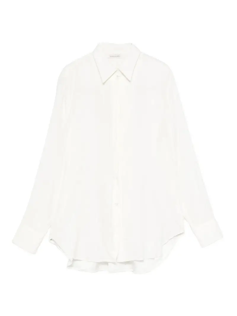 Camicia In Seta E Nylon Bianco