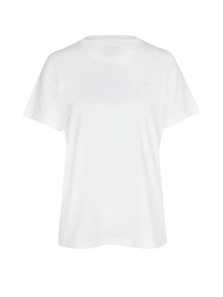 Damen T-Shirt Kragg bianco | XS