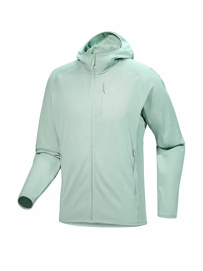 Giacca in pile da uomo Delta Hoodie verde chiaro | XL