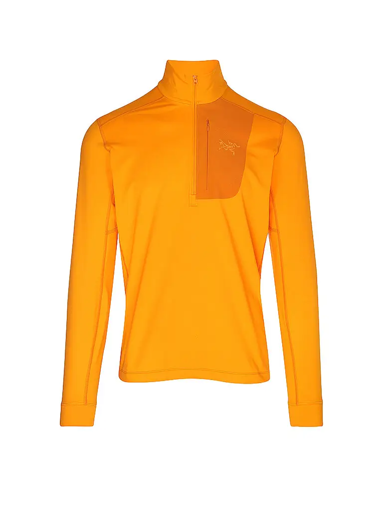 Maglia intima da uomo con zip RHO LT arancione | S