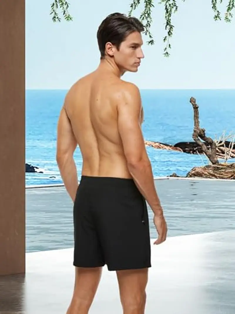 Arcweg Pantaloncini da Bagno Uomo Asciugatura Veloce Calzoncini da Bango Mare Beach Costume da Bagno Fodera Rete con Taschino e Coulisse Trunks L(EU) miniatura 3