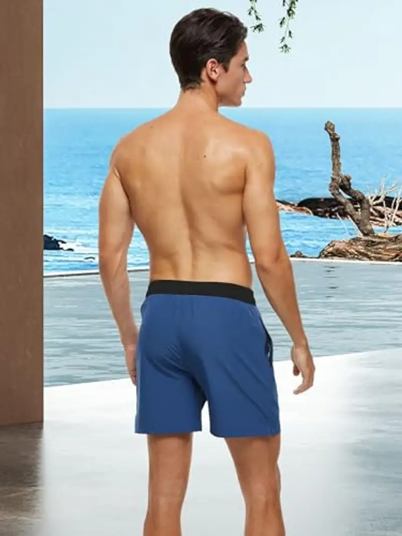 Arcweg Pantaloncini da Bagno Uomo Asciugatura Veloce Calzoncini da Bango Mare Beach Costume da Bagno Fodera Rete con Taschino e Coulisse Trunks M(EU) miniatura 3