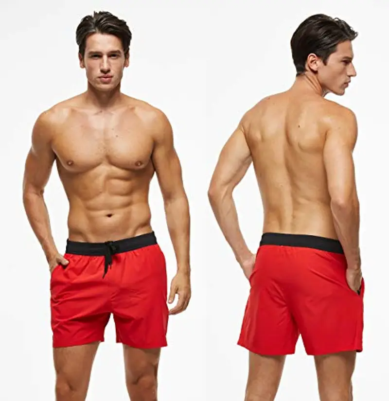 Arcweg Pantaloncini da Bagno Uomo Asciugatura Veloce Calzoncini da Bango Mare Beach Costume da Bagno Fodera Rete con Taschino e Coulisse Trunks XL(EU) miniatura 2