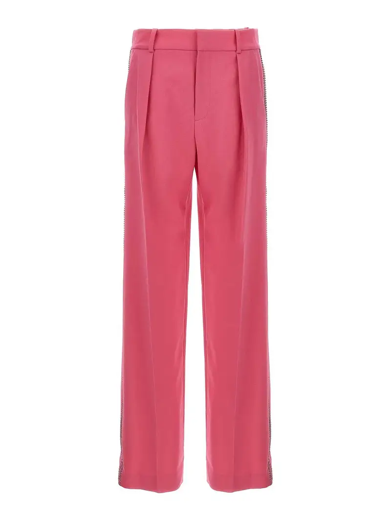 pantaloni decorati con cristalli Multicolore