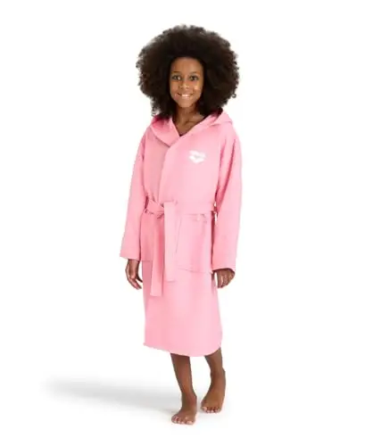 ARENA Accappatoio da bambini Zeal Plus in microfibra, PINK-WHITE, 8 miniatura 3