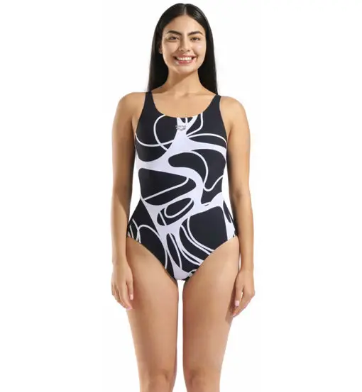 Arena Costume Intero Donna Nero e Bianco