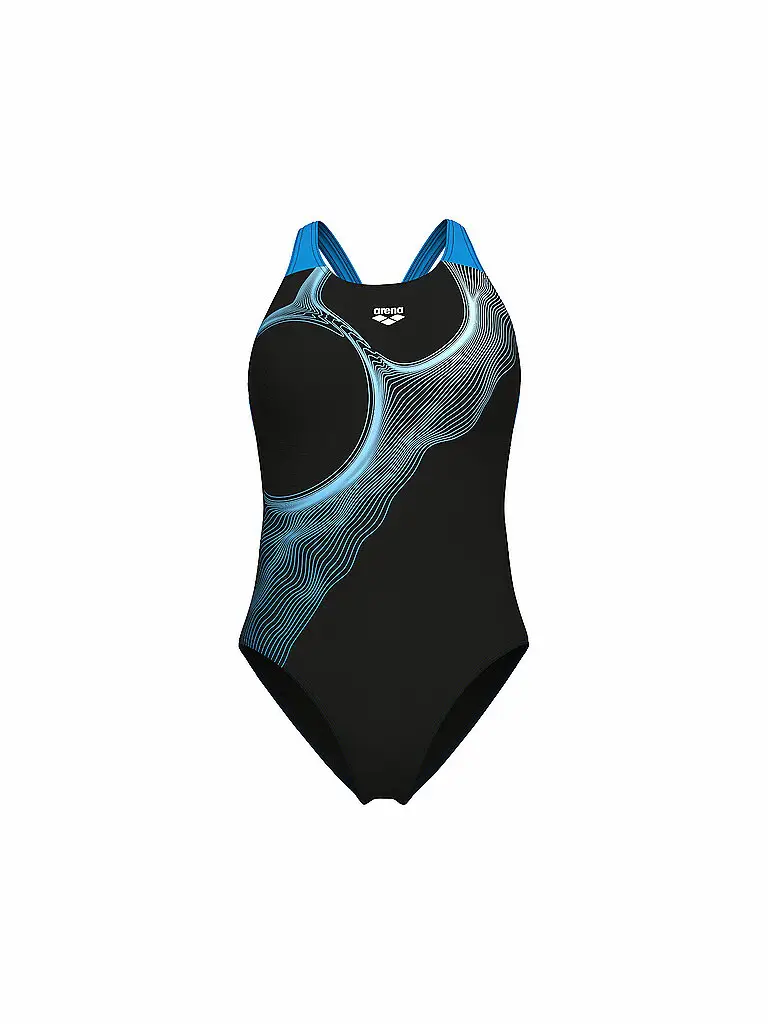 Costume da bagno da donna Ripples V-Back nero | 44