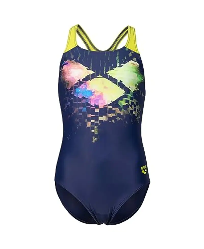 ARENA Costume da Bambina Feel Multi Pixels Swim PRO Back, con Fodera Frontale miniatura 3