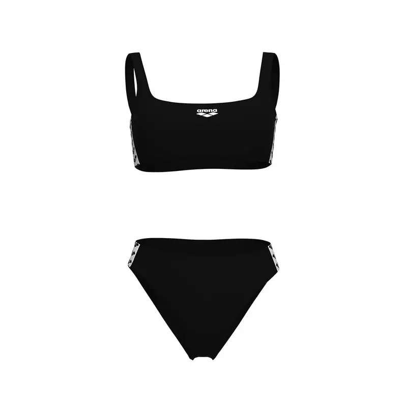 Costume Due Pezzi Piscina Icon Bralette Solid Nero Bianco Donna 44