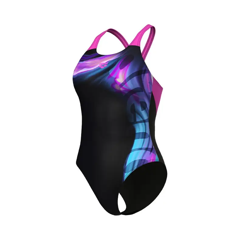 Costume Intero Piscina Dreamline Nero Fucsia Donna 40