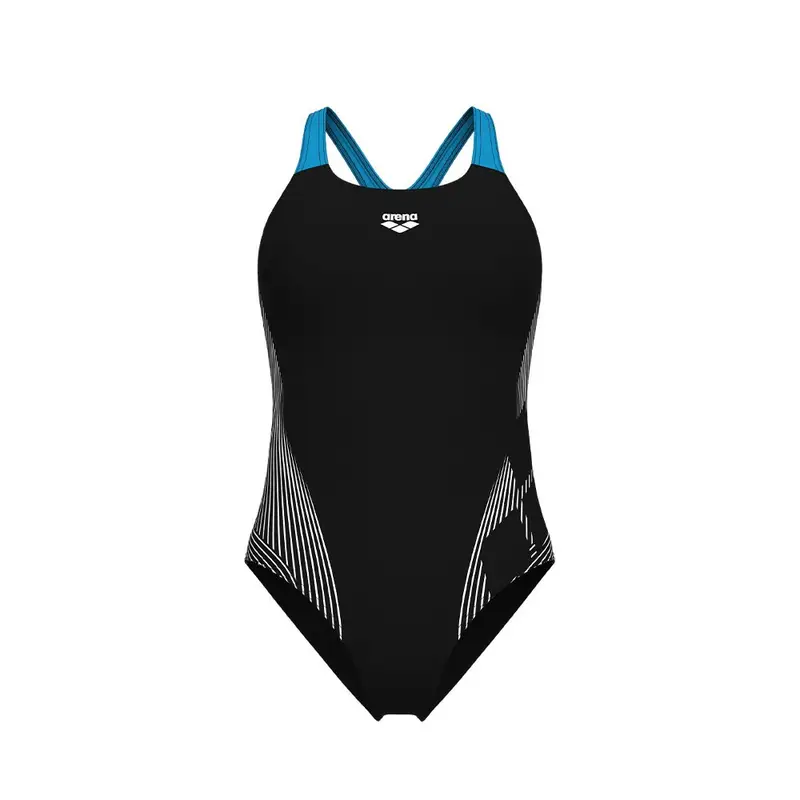 Costume Intero Piscina Lily Con Reggiseno Interno Nero Turquoise Donna 40