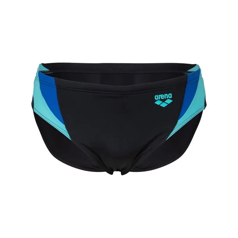 Costume Intero Piscina Slip Panel Nero Blu Uomo 52
