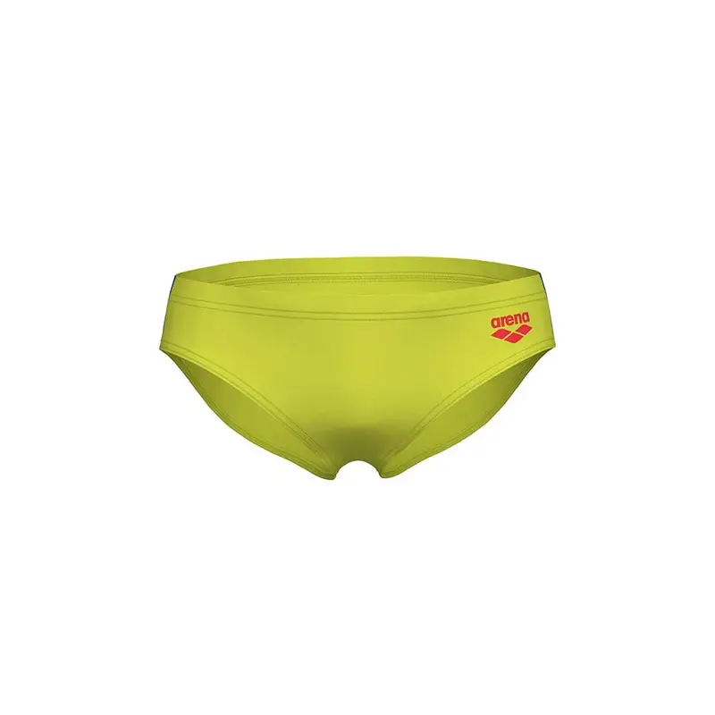 Costume Slip Solid Lime Rosso Bambino 8-9 Anni