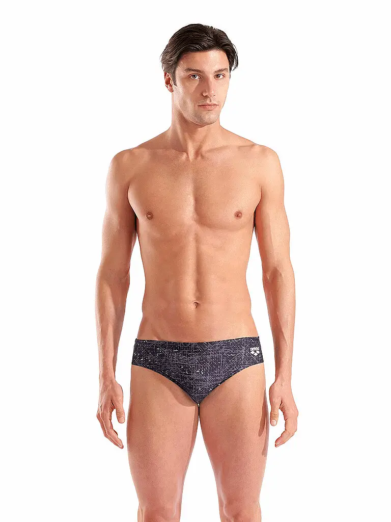 Slip da bagno da uomo Ribbed nero | 48