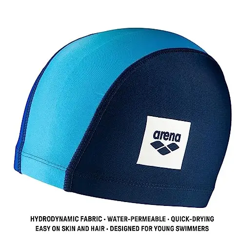 Arena Unix Junior 6-12 anni Cuffia Unisex in Tessuto, Cuffia Piscina Bambino e Bambina, Cuffia Nuoto in Tessuto miniatura 2