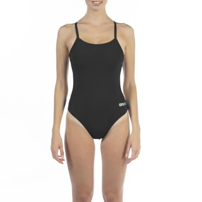 Arena Women's Challenge Back MaxLife One Piece Athletic Training Swimsuit, Black, 24