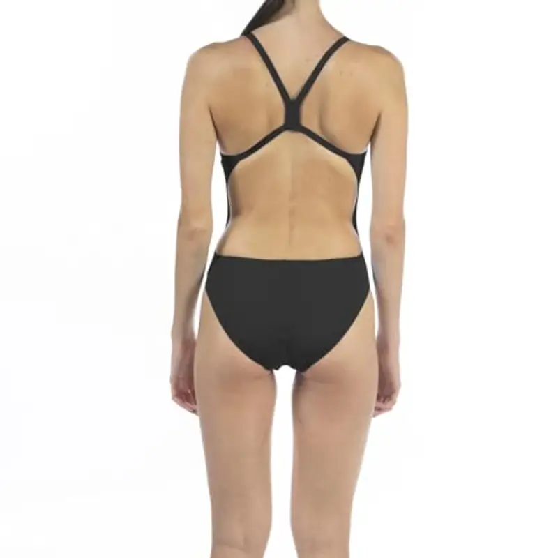 Arena Women's Challenge Back MaxLife One Piece Athletic Training Swimsuit, Black, 24 miniatura 2