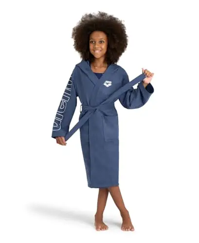 arena Zeal Plus Junior Accappatoio Bambino e Bambina in Microfibra, Accappatoio Microfibra con Cappuccio e Tasche miniatura 3