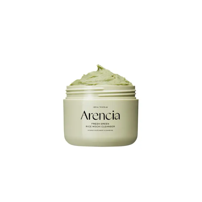 Viso RICE MOCHI Fresh Green Rice Mochi Cleanser - Mousse detergente viso,Crema viso pelle grassa