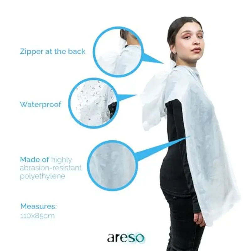 Areso | Mantelline Monouso Parrucchiere 100 Pezzi in Rotolo, Mantelle Colore Monouso Parrucchiere in Vari Colori miniatura 3