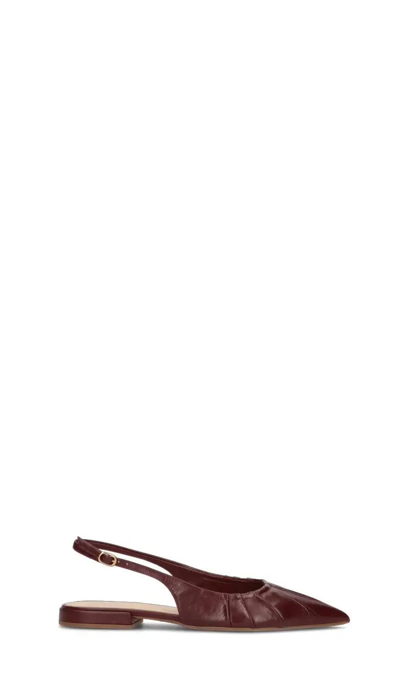 Slingback donna bordeaux in pelle Vario