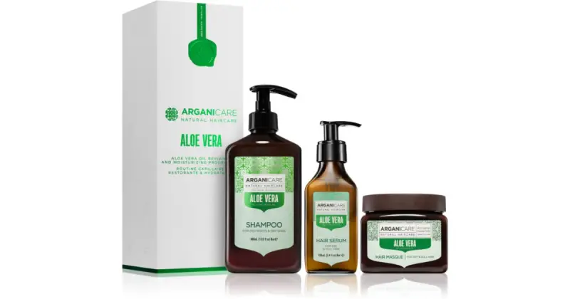 Set di programmi di rianimazione e idratazione dell'olio di aloe vera Arganicare