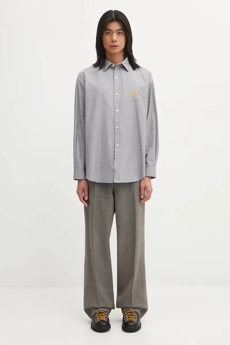 camicia in cotone Stripe Poplin Classic uomo colore grigio AR4010104 miniatura 5