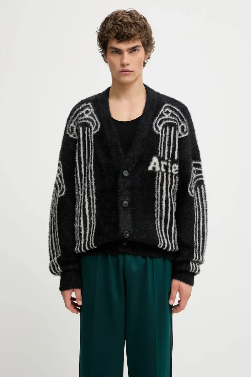 Aries Cardigan Uomo Nero 2734114