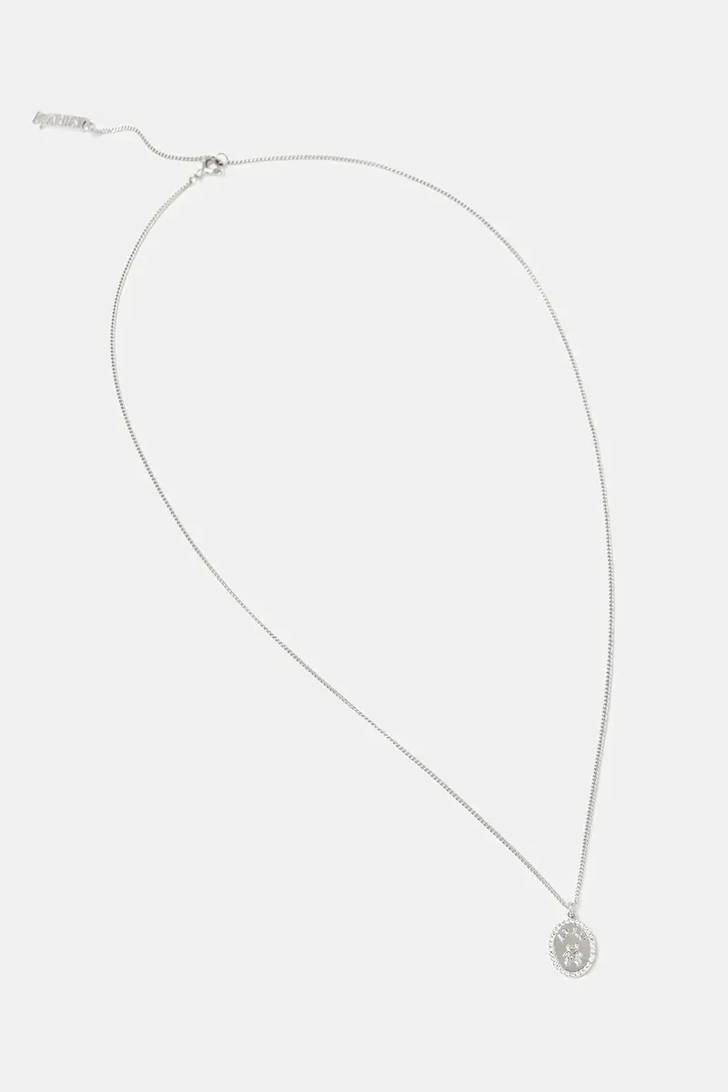 collana Chain Necklace With Fly Paved Pendants uomo AR9020603 Argento