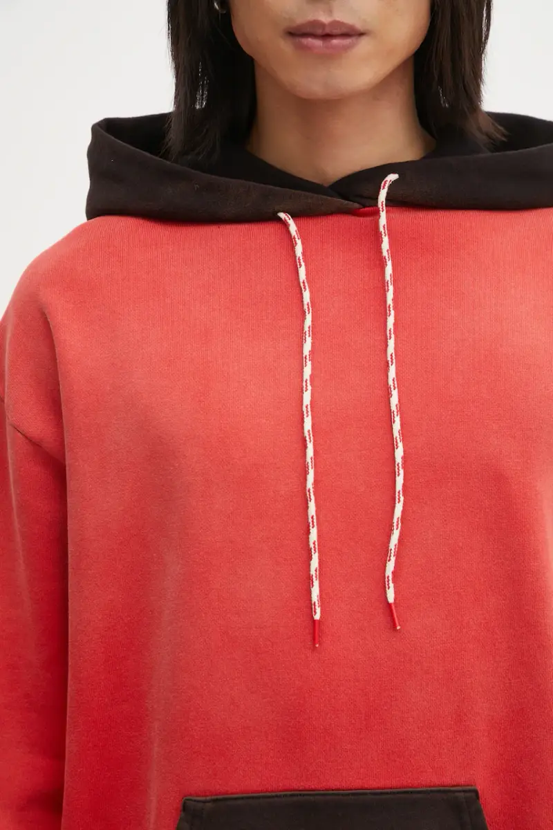 felpa in cotone Sunbleached Premium Temple uomo colore rosso con cappuccio AR2002604 miniatura 4