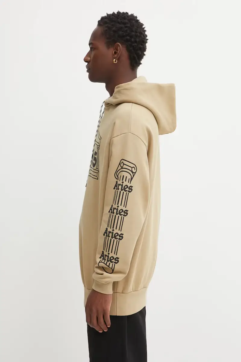 felpa in cotone Temple uomo colore verde con cappuccio AR2001204 miniatura 2