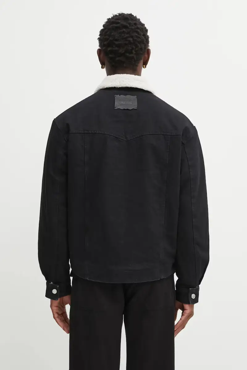 giacca di jeans Sherpa Denim Car Coat colore nero AR7120004 miniatura 3