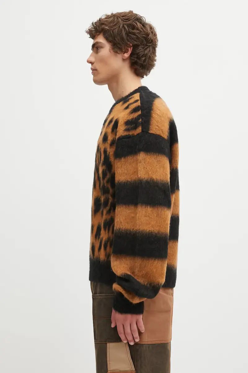 maglione con lana Brushed Leopard colore marrone AR2004204 miniatura 2