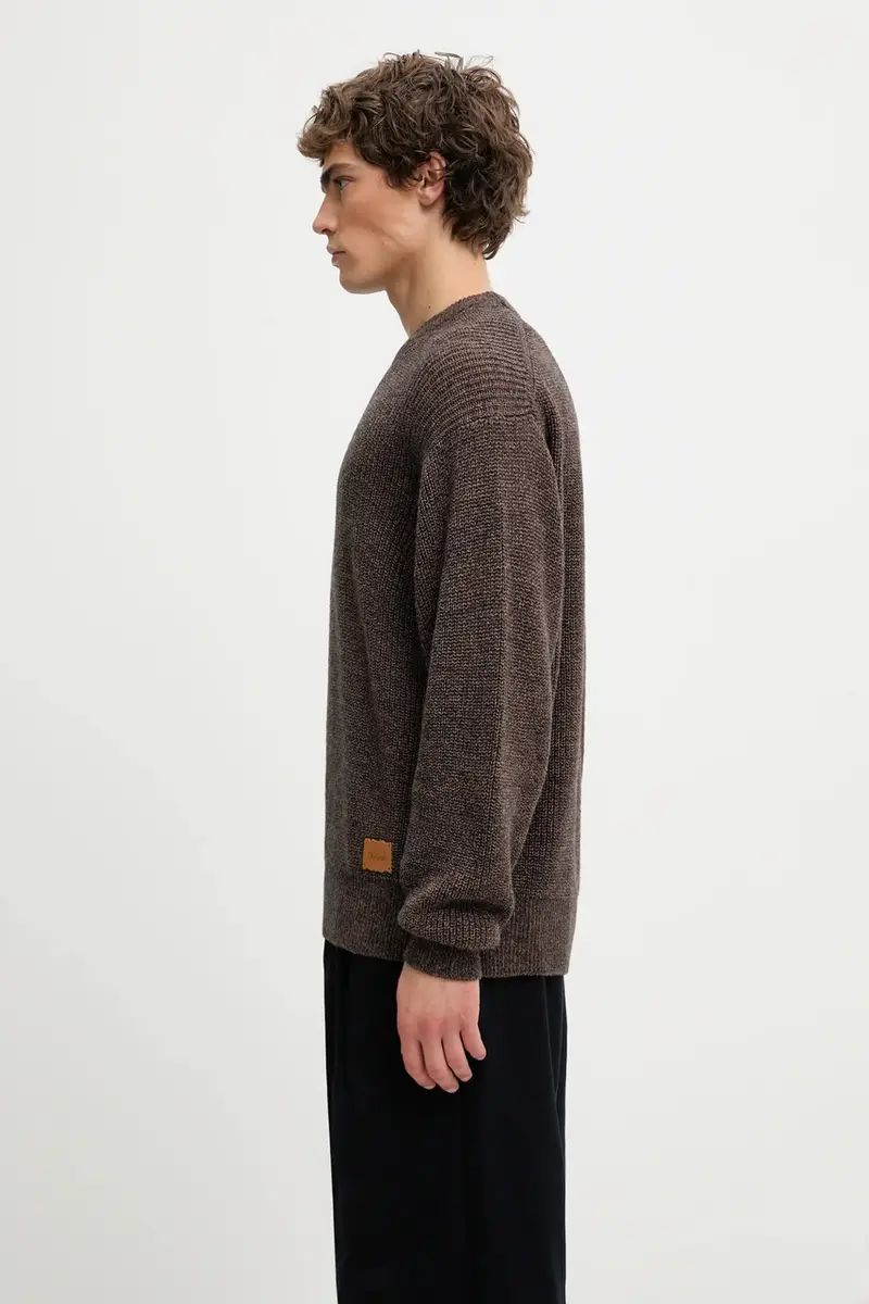 maglione con lana Fisherman colore marrone AR2004504 miniatura 2