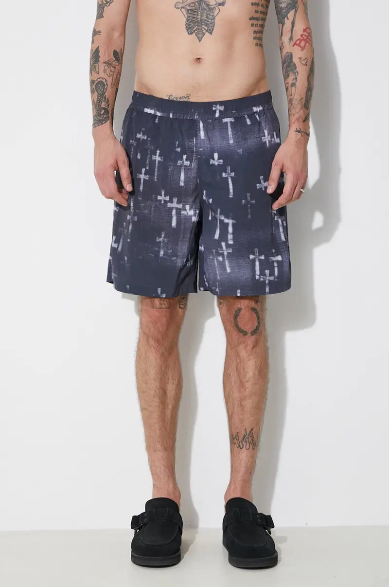 pantaloncini da bagno Graveyard Board Short colore nero SUAR30100