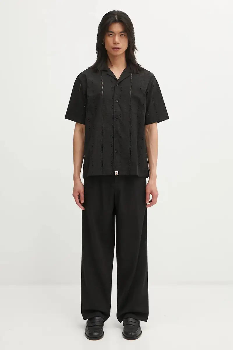 pantaloni con lana Tailored Slacker Pant colore nero AR3020004 miniatura 5