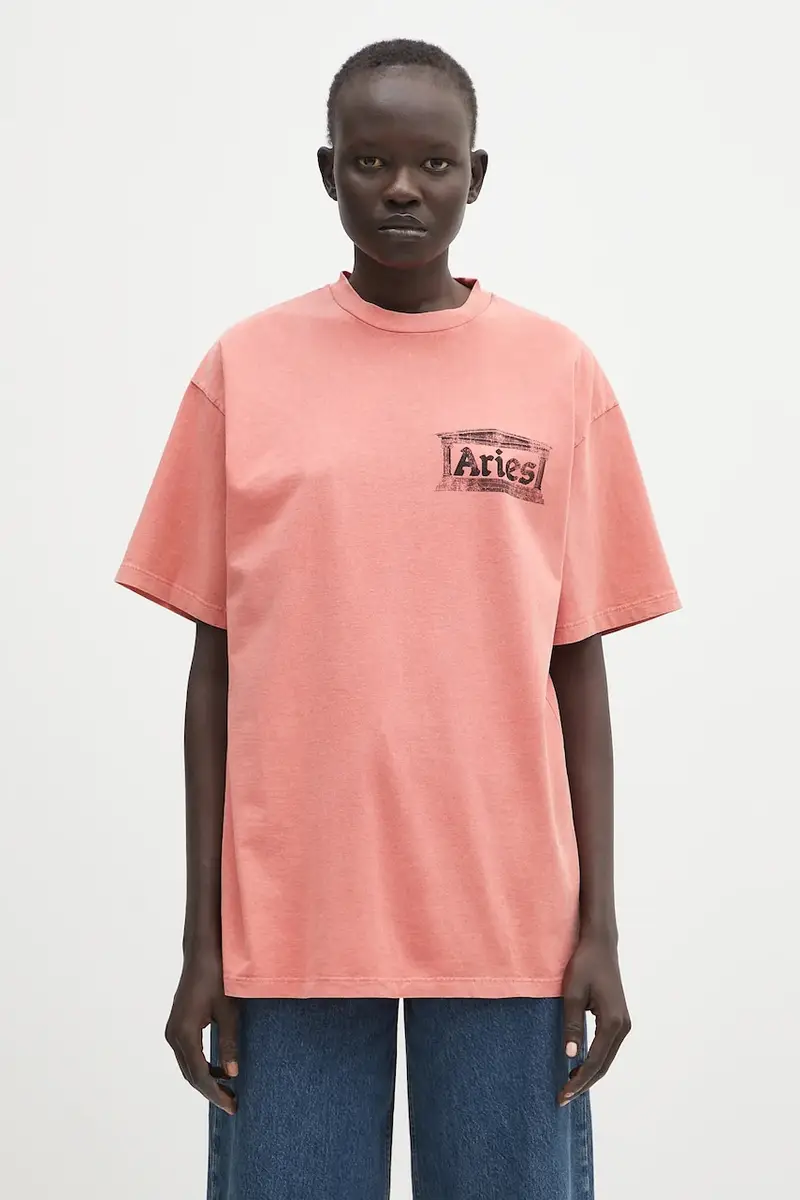 t-shirt in cotone Aged Ancient Temple SS Tee colore arancione AR6003103