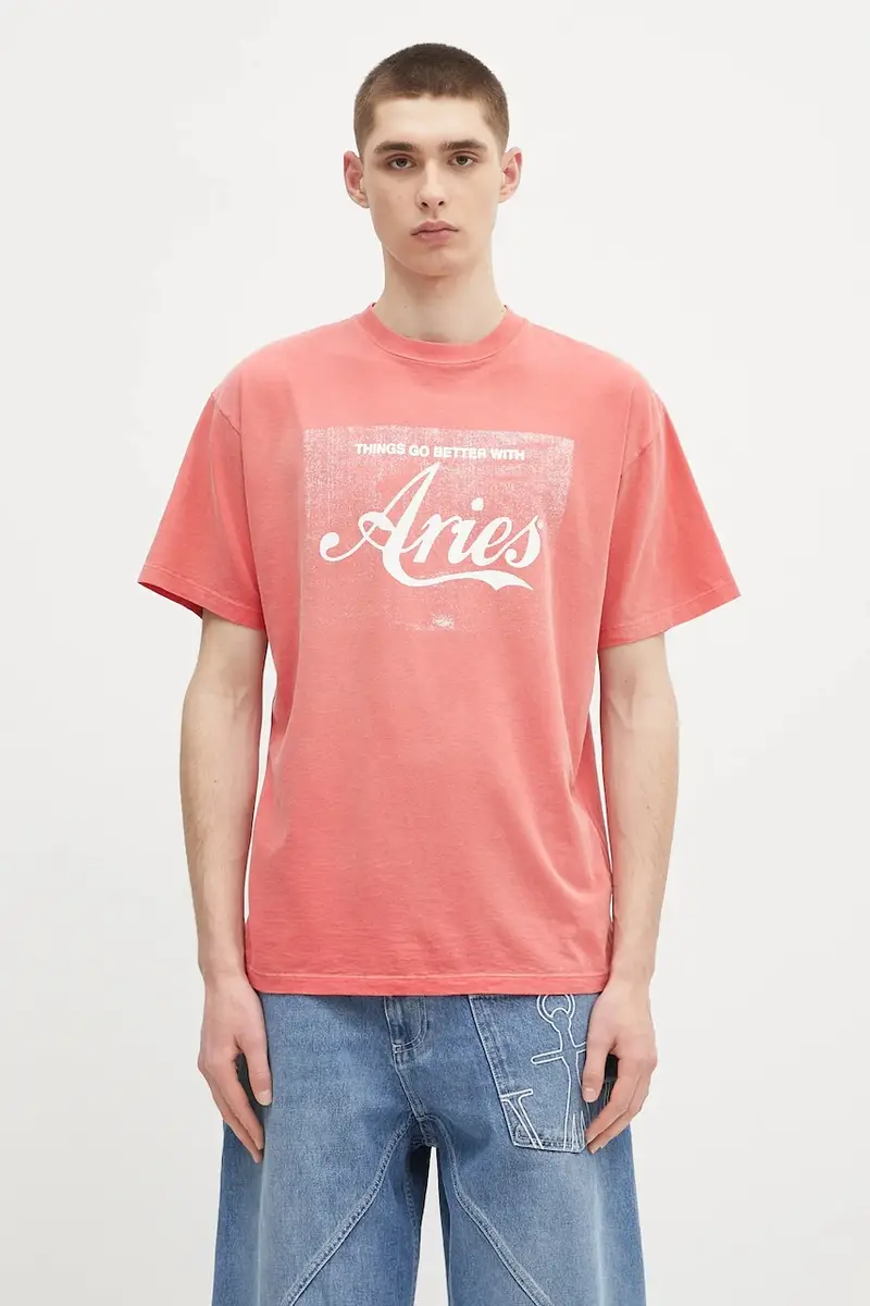 t-shirt in cotone Sunbleached Cola SS Tee colore rosso AR6262203