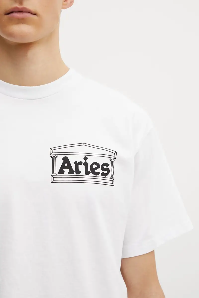 top a maniche lunghe in cotone Temple LS Tee Bianco miniatura 4