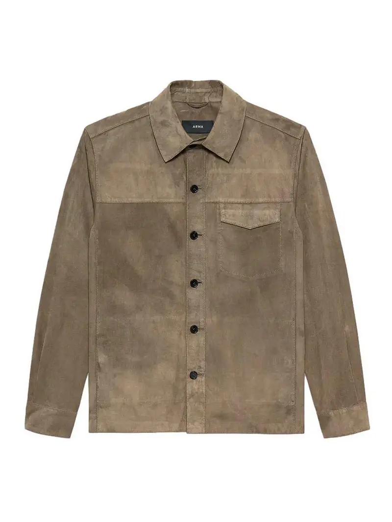 Giacca in pelle scamosciata Dillen Marrone