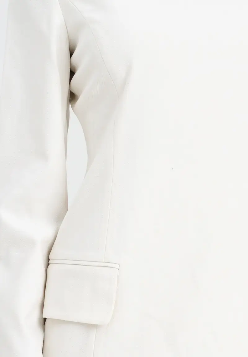 ARMANI EXCHANGE Abito corto panna da donna con ricamo logo miniatura 2