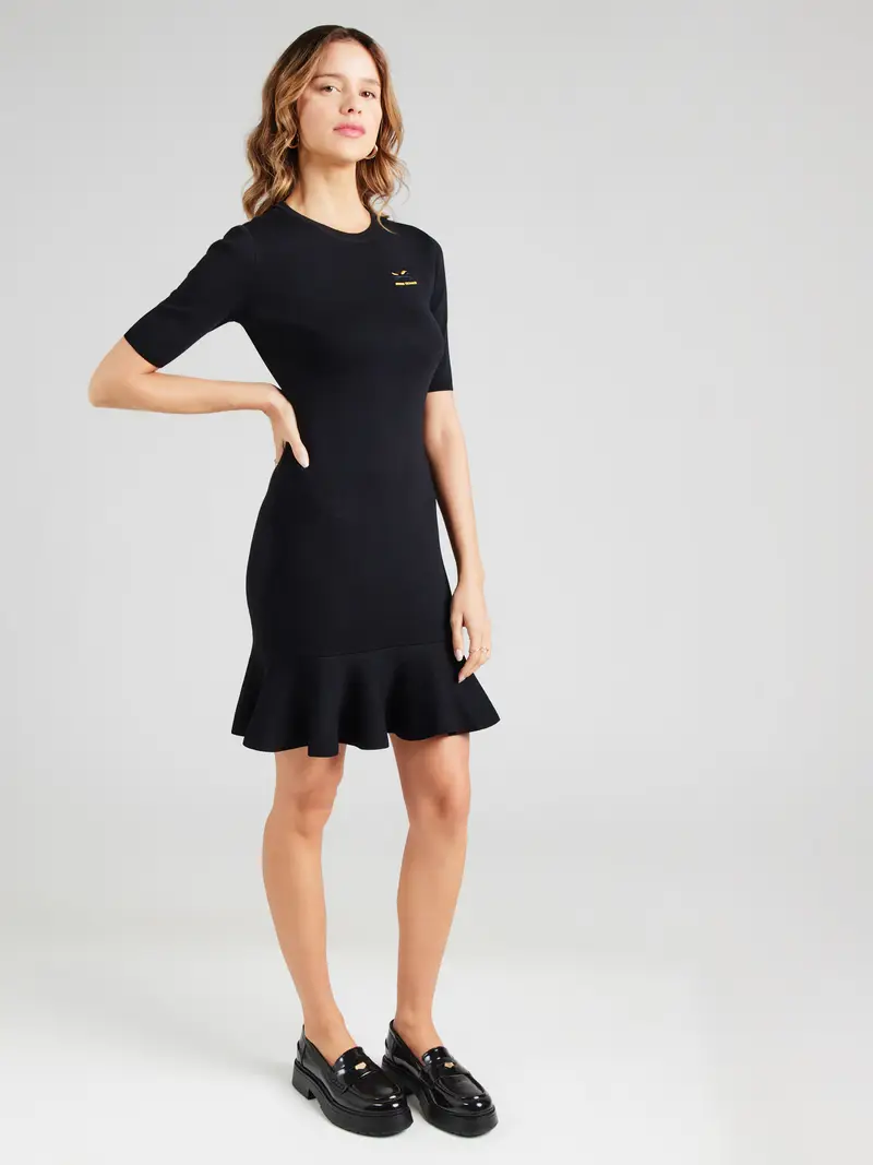 Abito in maglia giallo / nero miniatura 2