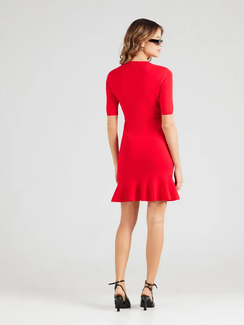 Abito in maglia rosso miniatura 3